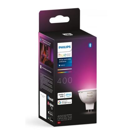 LED RGBW regulējama spuldze Philips Hue White And Color Ambiance GU5,3/MR16/6,3W/12V 2000-6500K