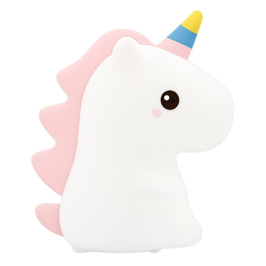 LED RGBW regulējama, uzlādējama bērnu nakts lampiņa ar skārienvadību UNICORN LED/1W/5V 1200 mAh