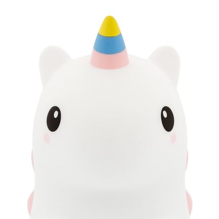 LED RGBW regulējama, uzlādējama bērnu nakts lampiņa ar skārienvadību UNICORN LED/1W/5V 1200 mAh