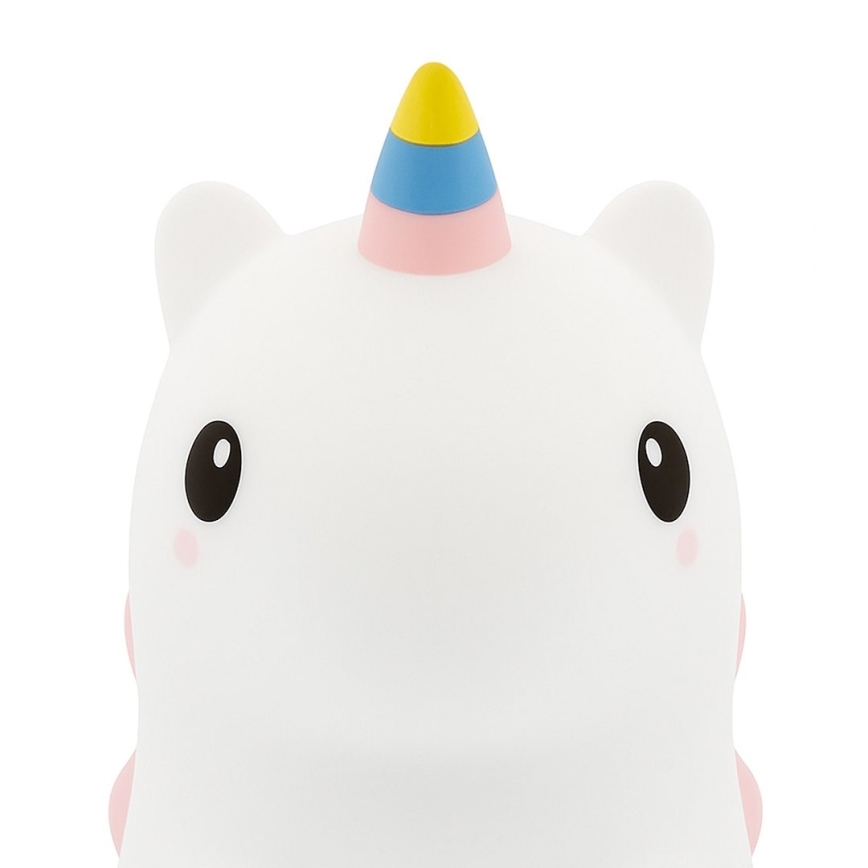 LED RGBW regulējama, uzlādējama bērnu nakts lampiņa ar skārienvadību UNICORN LED/1W/5V 1200 mAh