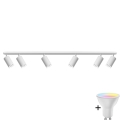 LED RGBW Regulējama vannas istabas gaisma TURYN 6xGU10/6,5W/230V 2700-6500K Wi-Fi IP44 balta