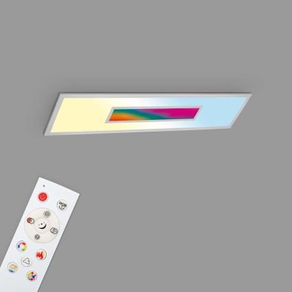 LED RGBW regulējams panelis LED/20W/230V 3000-6500K 25x100 cm sudraba + tālvadība