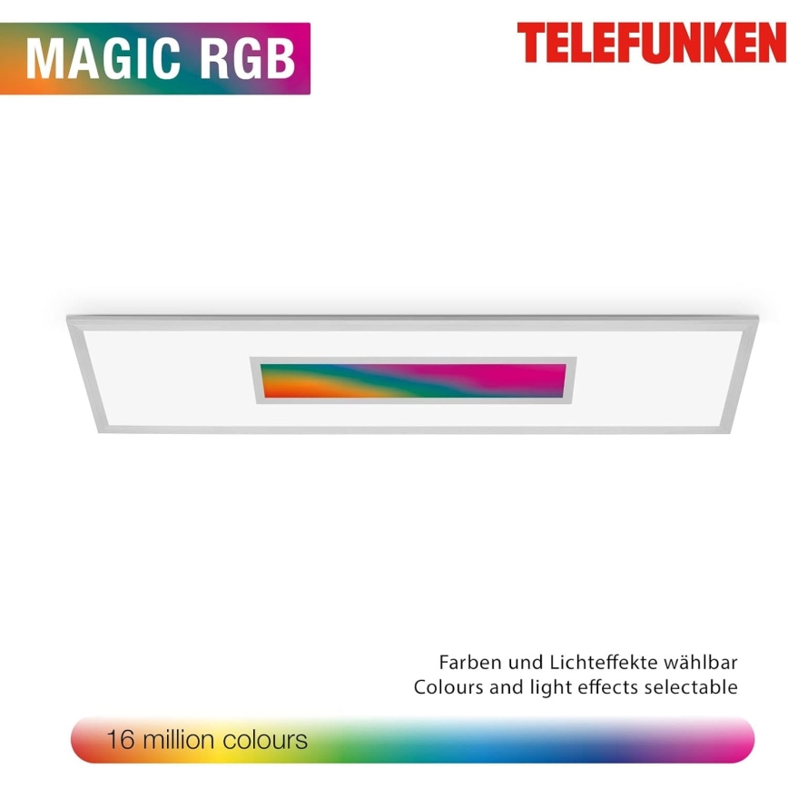 LED RGBW regulējams panelis LED/20W/230V 3000-6500K 25x100 cm sudraba + tālvadība