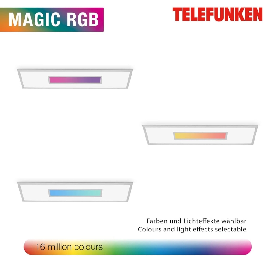 LED RGBW regulējams panelis LED/20W/230V 3000-6500K 25x100 cm sudraba + tālvadība
