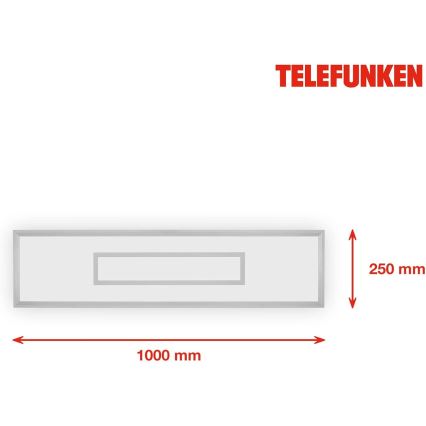 LED RGBW regulējams panelis LED/20W/230V 3000-6500K 25x100 cm sudraba + tālvadība