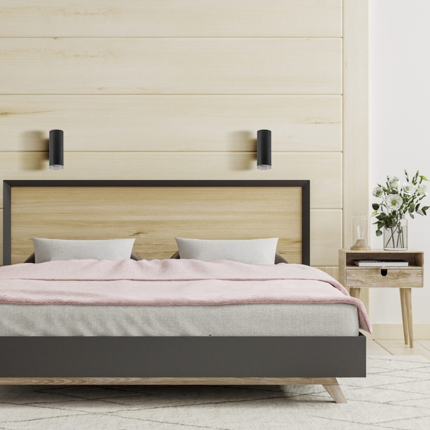 LED RGBW ar regulējamu spilgtumu vannas istabas sienas gaismeklis TURYN 1xGU10/6W/230V 3000K Wi-Fi IP44 melns