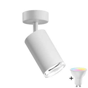 LED RGBW regulējams vannas istabas spot gaismeklis TURYN 1xGU10/6,5W/230V 2700-6500K Wi-Fi IP44 balts