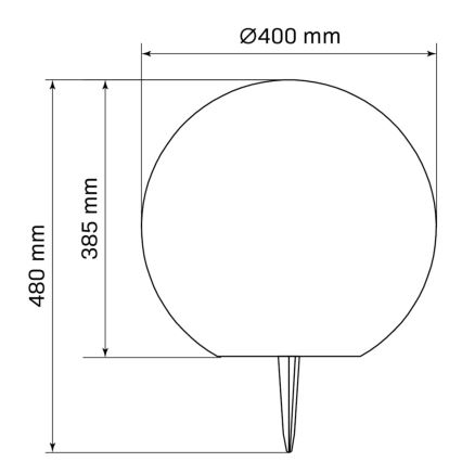 LED RGBW Saules enerģijas lampa BALL LED/1,2V d. 40 cm IP65 + tālvadības pults