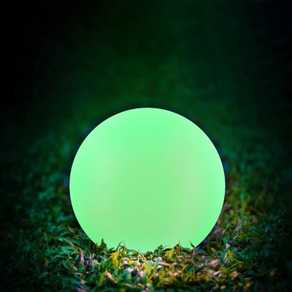 LED RGBW Saules enerģijas lampa BALL LED/3,2V 500 mAh d. 20 cm IP65 + tālvadības pults