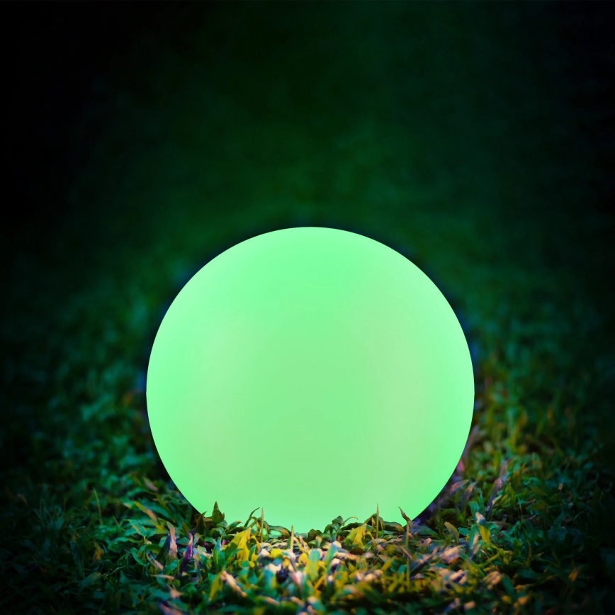 LED RGBW Saules enerģijas lampa BALL LED/3,2V 500 mAh d. 20 cm IP65 + tālvadības pults