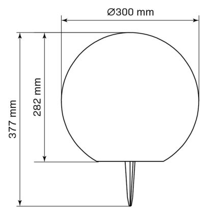 LED RGBW Saules enerģijas lampa BALL LED/3,2V 500 mAh d. 30 cm IP65 + tālvadības pults