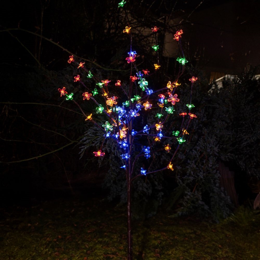 LED RGBW Saules enerģijas lampa TREE LED/0,1W/1,2V 600 mAh IP44 brūna