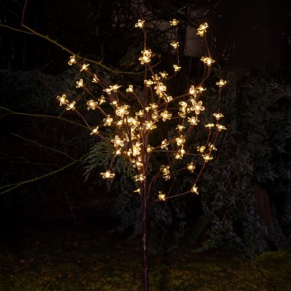LED RGBW Saules enerģijas lampa TREE LED/0,1W/1,2V 600 mAh IP44 brūna