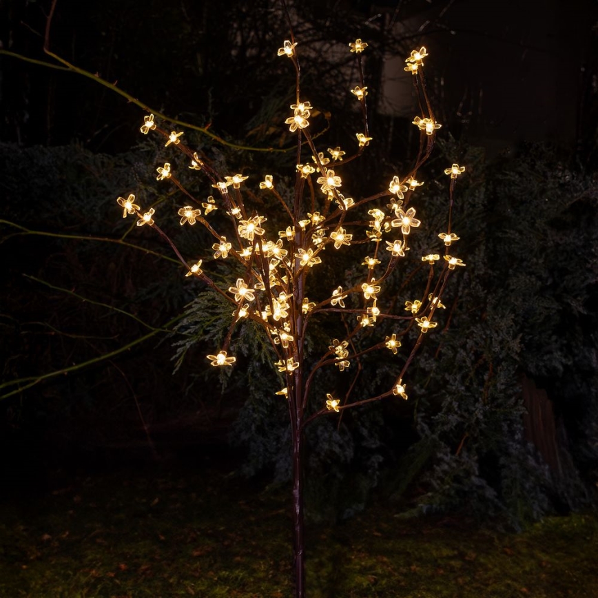 LED RGBW Saules enerģijas lampa TREE LED/0,1W/1,2V 600 mAh IP44 brūna