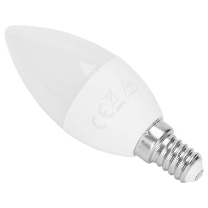 LED RGBW spuldze C37 E14/4,8W/230V 3000K + tālvadības pults - Aigostar