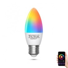 LED RGBW Spuldze C37 E27/7W/230V 3000-6500K Wi-Fi - Aigostar