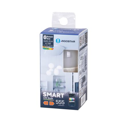 LED RGBW Spuldze G45 E14/6,5W/230V 2700-6500K - Aigostar