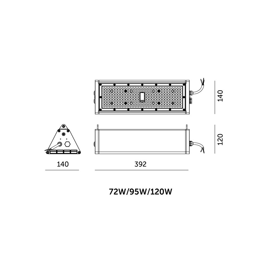 LED aptumšojams rūpnieciskais tehniskais gaismeklis NICO HIGHBAY LED/72/95/120W/230V 3000/4000/6000K IP65
