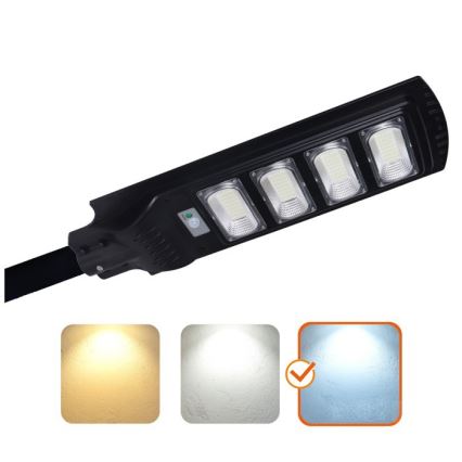 LED regulējama saules ielas lampa ar sensoru URBI LED/11W/3,2V 6500K 15000 mAh IP54 + tālvadība