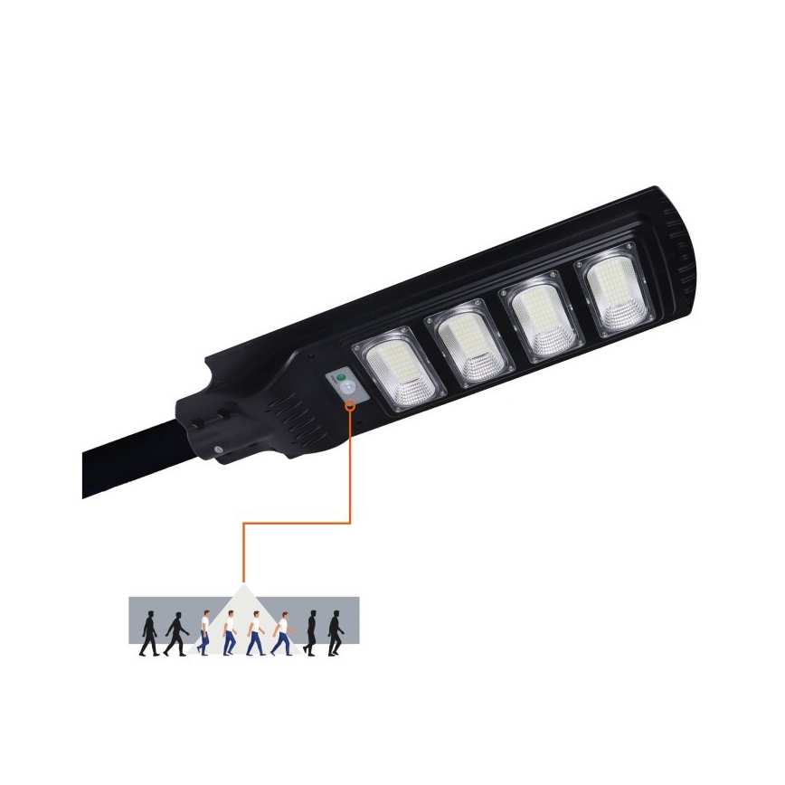 LED regulējama saules ielas lampa ar sensoru URBI LED/11W/3,2V 6500K 15000 mAh IP54 + tālvadība