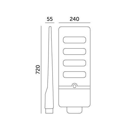 LED regulējama saules ielas lampa ar sensoru URBI LED/11W/3,2V 6500K 15000 mAh IP54 + tālvadība