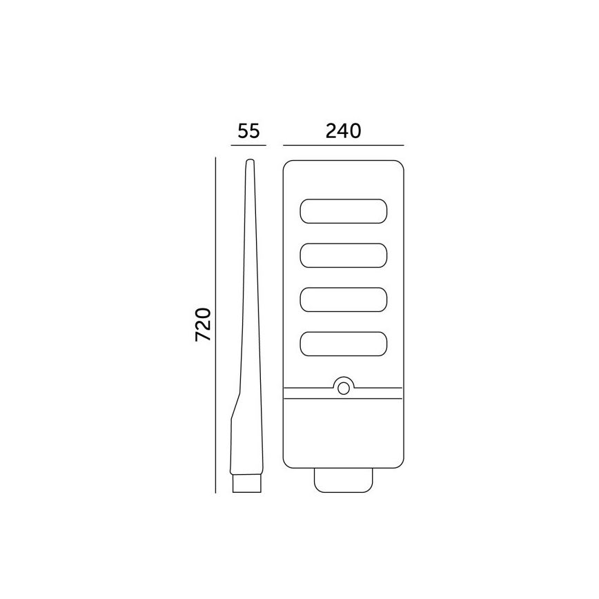 LED regulējama saules ielas lampa ar sensoru URBI LED/11W/3,2V 6500K 15000 mAh IP54 + tālvadība