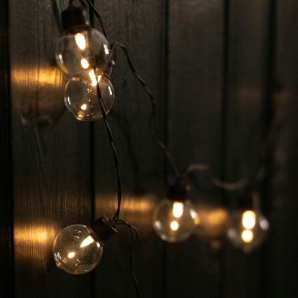 LED saules dekoratīvā virtene 20xLED/8 gaismas režīmi 500 mAh 7,6 m IP67 siltā balta