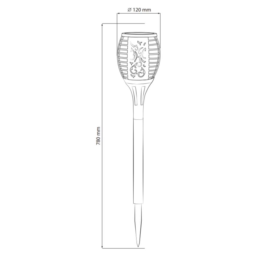LED Saules enerģijas āra lampa FUEGO BIG LED/1,2V 600 mAh IP44