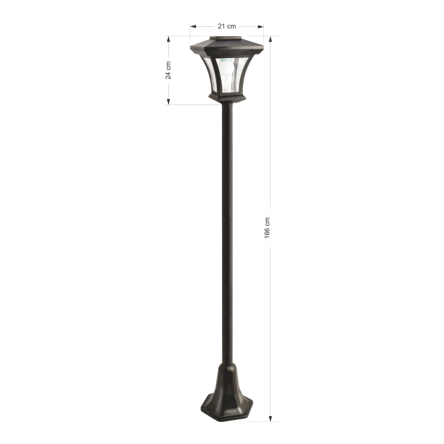 LED Saules enerģijas āra lampa LED/1,2V IP44 melna