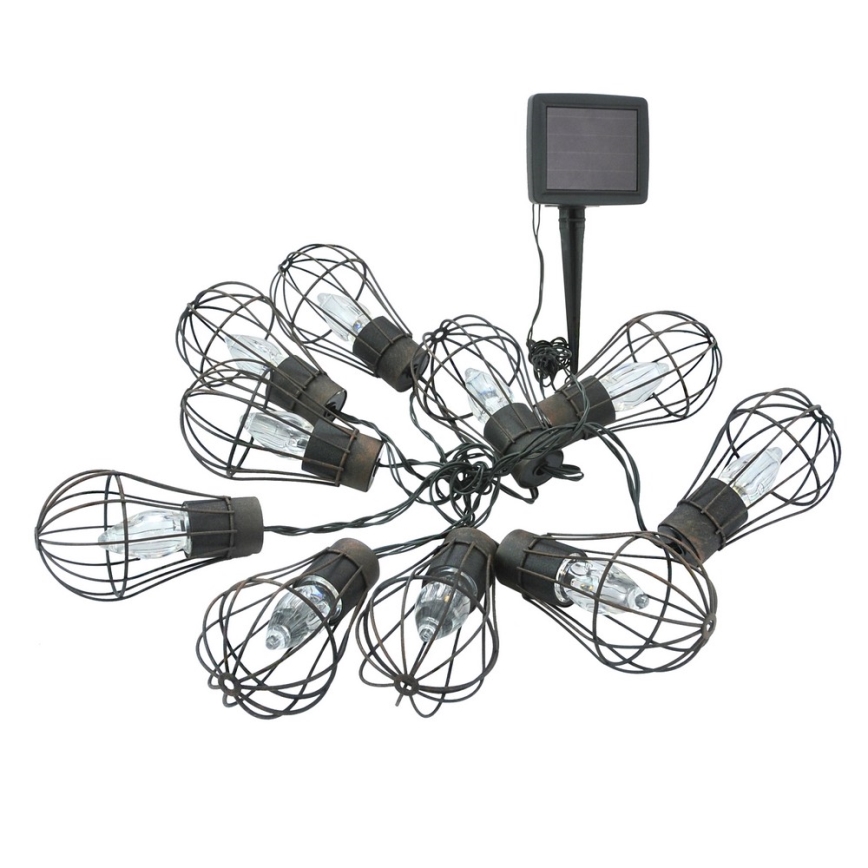 LED Saules enerģijas āra virtene 10xLED/1,2V 300 mAh 3,8 m IP44