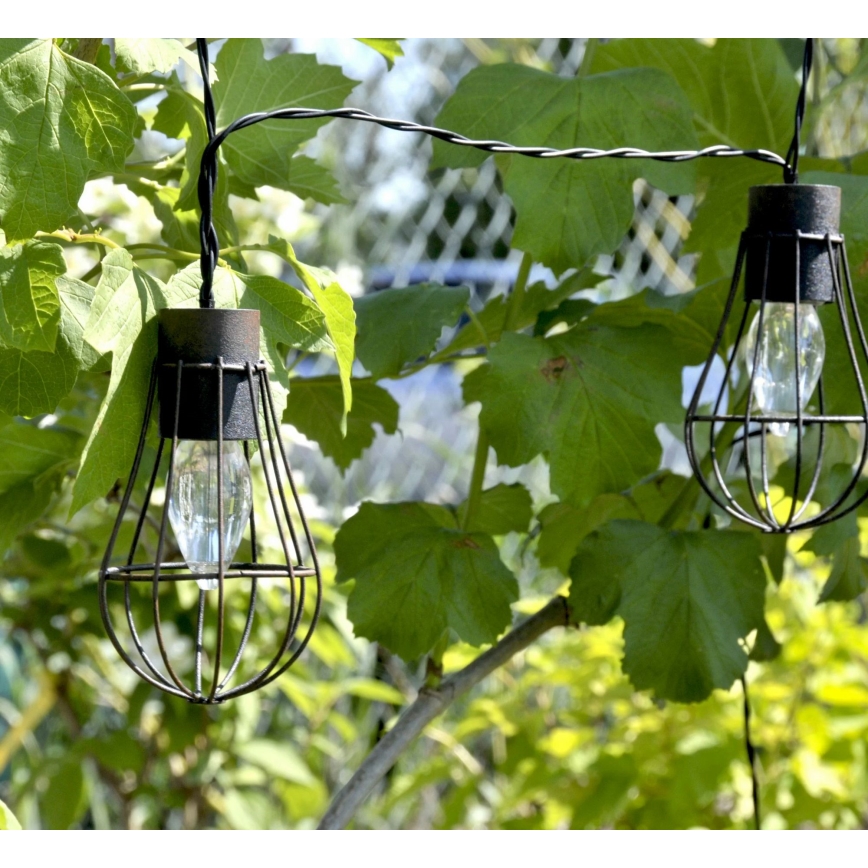 LED Saules enerģijas āra virtene 10xLED/1,2V 300 mAh 3,8 m IP44