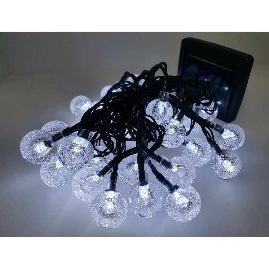 LED Saules enerģijas āra virtene 30xLED/1,2V 6,5 m IP44
