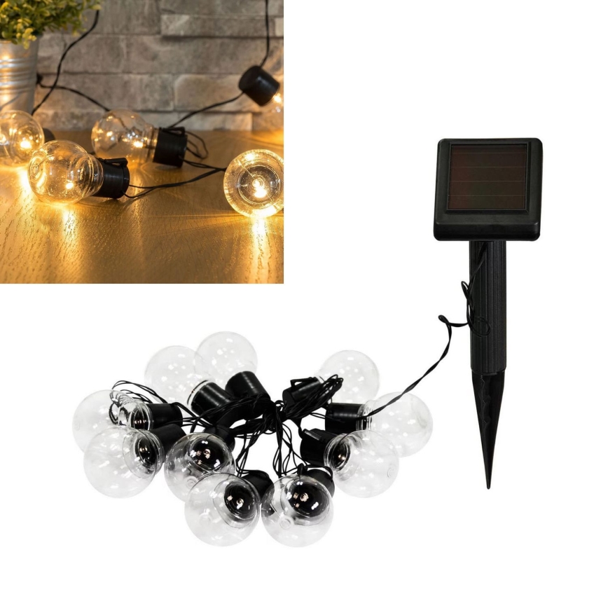 LED Saules enerģijas dekoratīva virtene LED/1,2V 300 mAh 3,8 m IP44