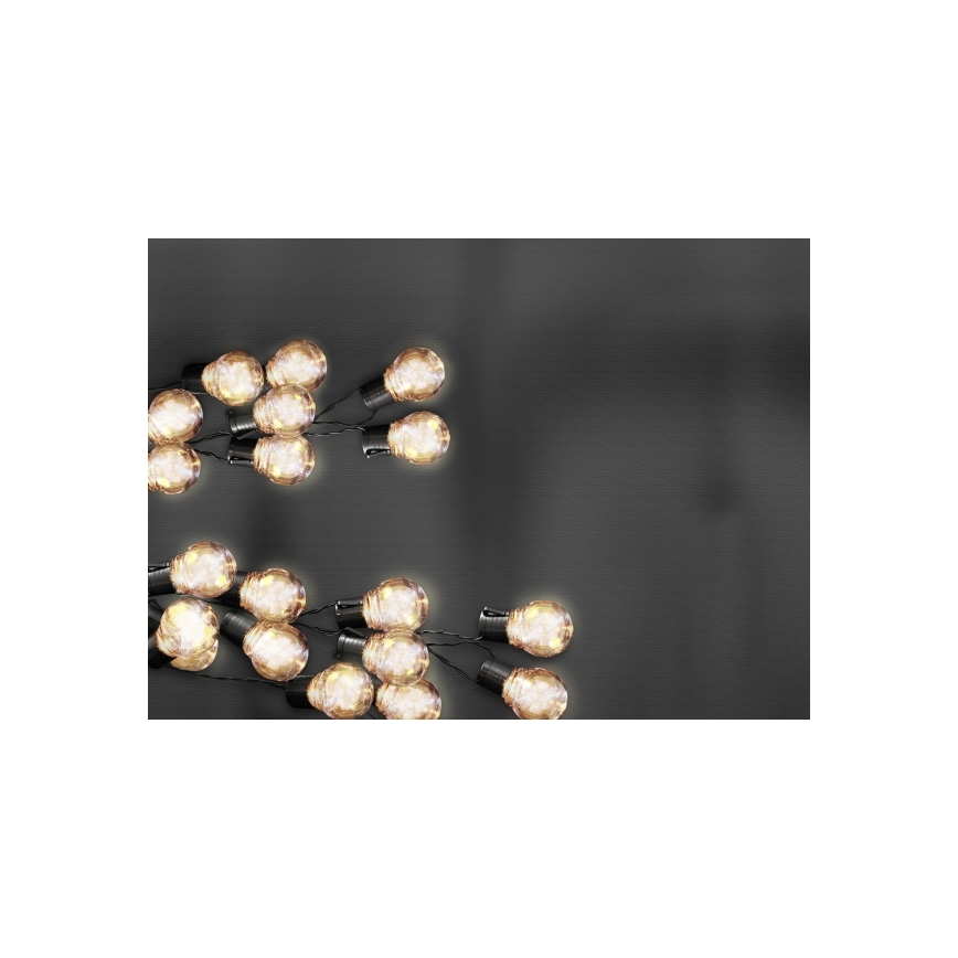 LED Saules enerģijas dekoratīva virtene LED/1,2V 300 mAh 3,8 m IP44