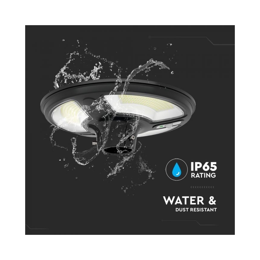 LED Saules enerģijas ielas lampa ar sensoru LED/10W/3,2V IP65 4000K 15000 mAh + tālvadības pults