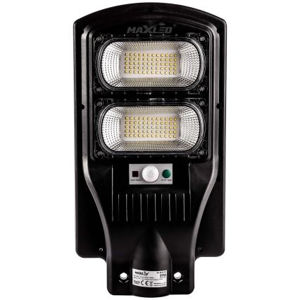 LED Aptumšojama saules enerģijas ielu lampa ar sensoru LED/120W/6V 6500K IP65 melna + tālvadības pults