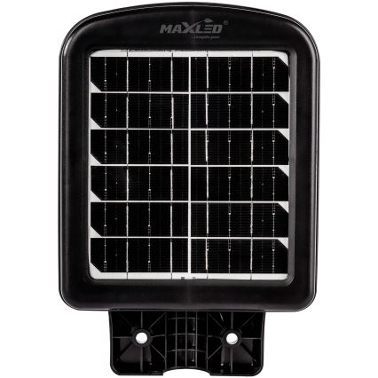 LED Aptumšojama saules enerģijas ielu lampa ar sensoru LED/150W/6V 6500K IP65 melna + tālvadības pults