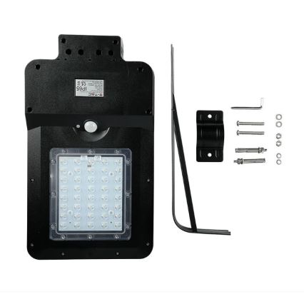 LED Saules enerģijas ielas lampa ar sensoru LED/15W/7,4V 4000K IP65 10800 mAh