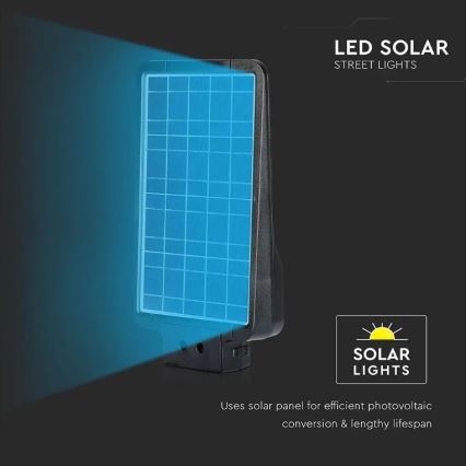 LED Saules enerģijas ielas lampa ar sensoru LED/15W/7,4V 4000K IP65 10800 mAh