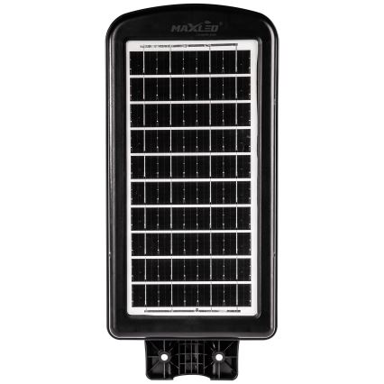 LED Aptumšojama saules enerģijas ielu lampa ar sensoru LED/180W/6V 11000 mAh 6500K IP65 melna + tālvadības pults