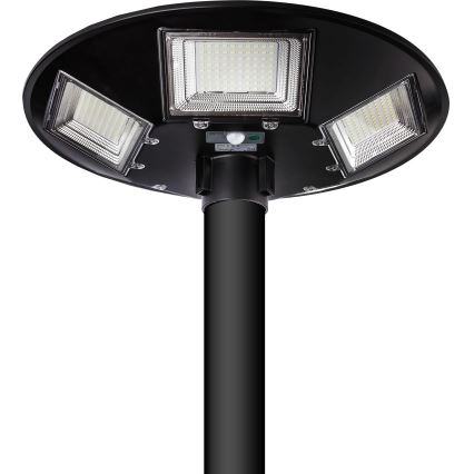LED Aptumšojama saules enerģijas ielu lampa ar sensoru LED/22W/6V 18000 mAh 6500K IP65 melna + tālvadības pults