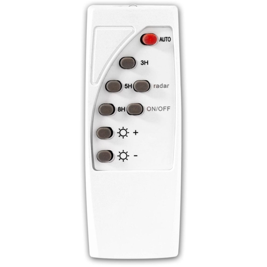 LED Aptumšojama saules enerģijas ielu lampa ar sensoru LED/22W/6V 18000 mAh 6500K IP65 melna + tālvadības pults
