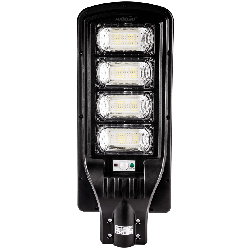 LED Aptumšojama saules enerģijas ielu lampa ar sensoru LED/240W/6V 6500K IP65 melna + tālvadības pults