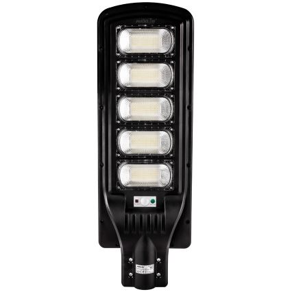 LED Aptumšojama saules enerģijas ielu lampa ar sensoru LED/300W/6V 6500K IP65 melna + tālvadības pults