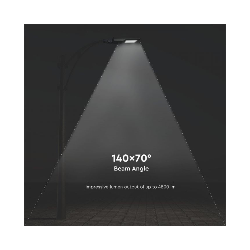 LED Saules enerģijas ielas lampa ar sensoru LED/40W/9,6V IP65 6000K + tālvadības pults