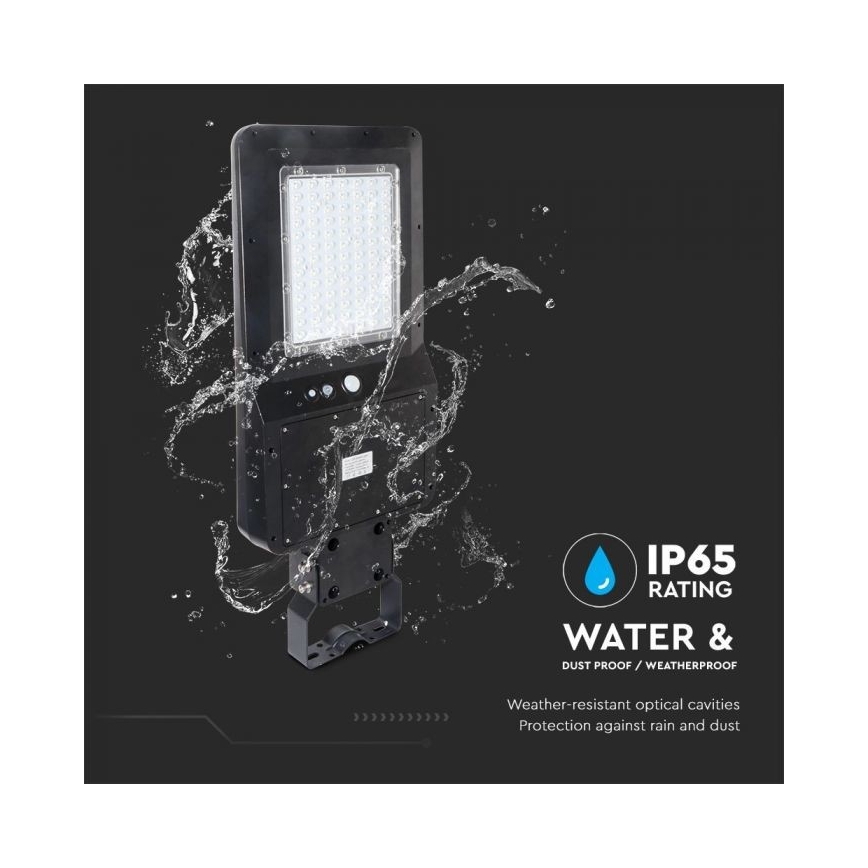 LED Saules enerģijas ielas lampa ar sensoru LED/40W/9,6V IP65 6000K + tālvadības pults