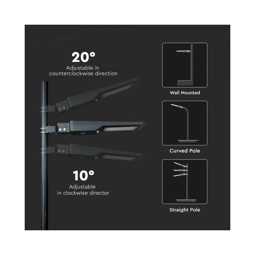 LED Saules enerģijas ielas lampa ar sensoru LED/40W/9,6V IP65 6000K + tālvadības pults