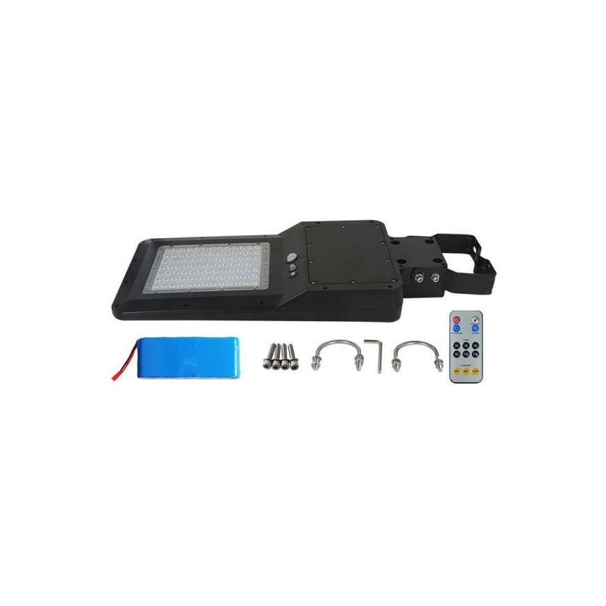 LED Saules enerģijas ielas lampa ar sensoru LED/40W/9,6V IP65 6000K + tālvadības pults