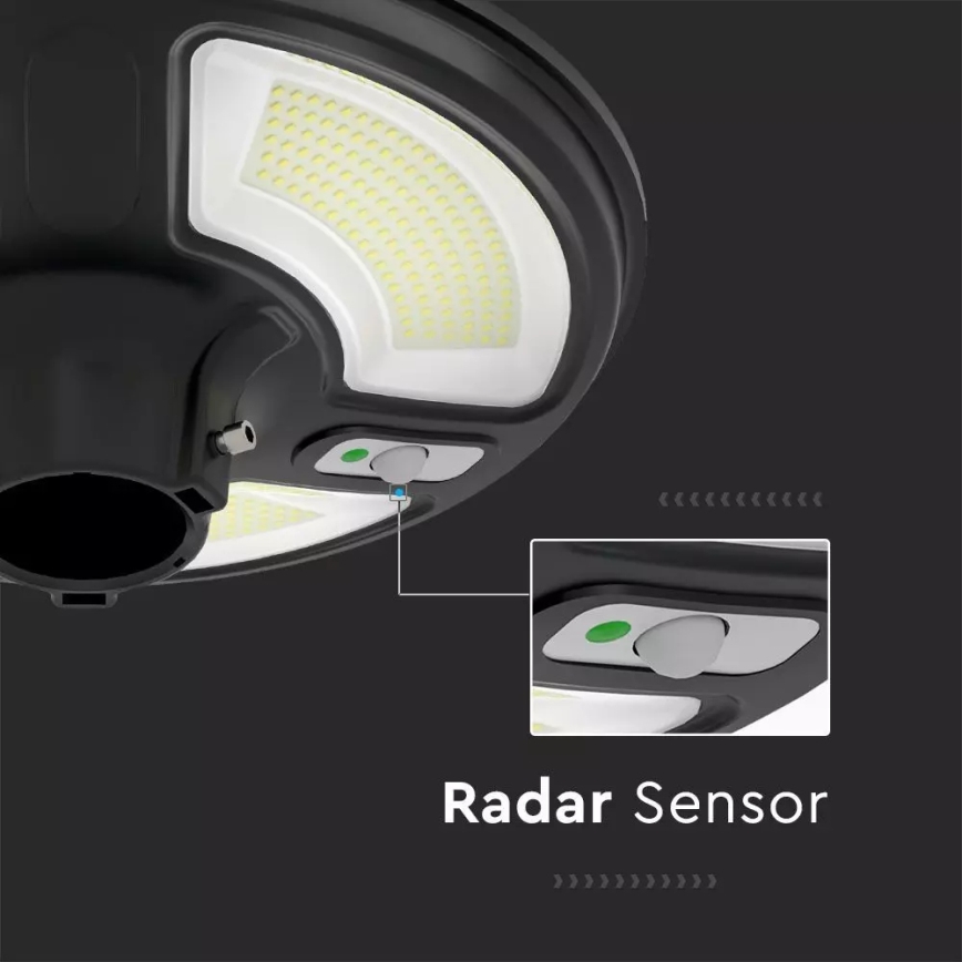 LED Saules enerģijas ielas lampa ar sensoru LED/7,5W/3,2V IP65 4000K 15000 mAh + tālvadības pults