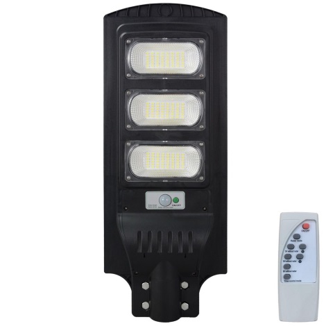 LED Saules enerģijas ielas lampa ar sensoru STREET LED/15W/3,2V IP65 + tālvadības pults